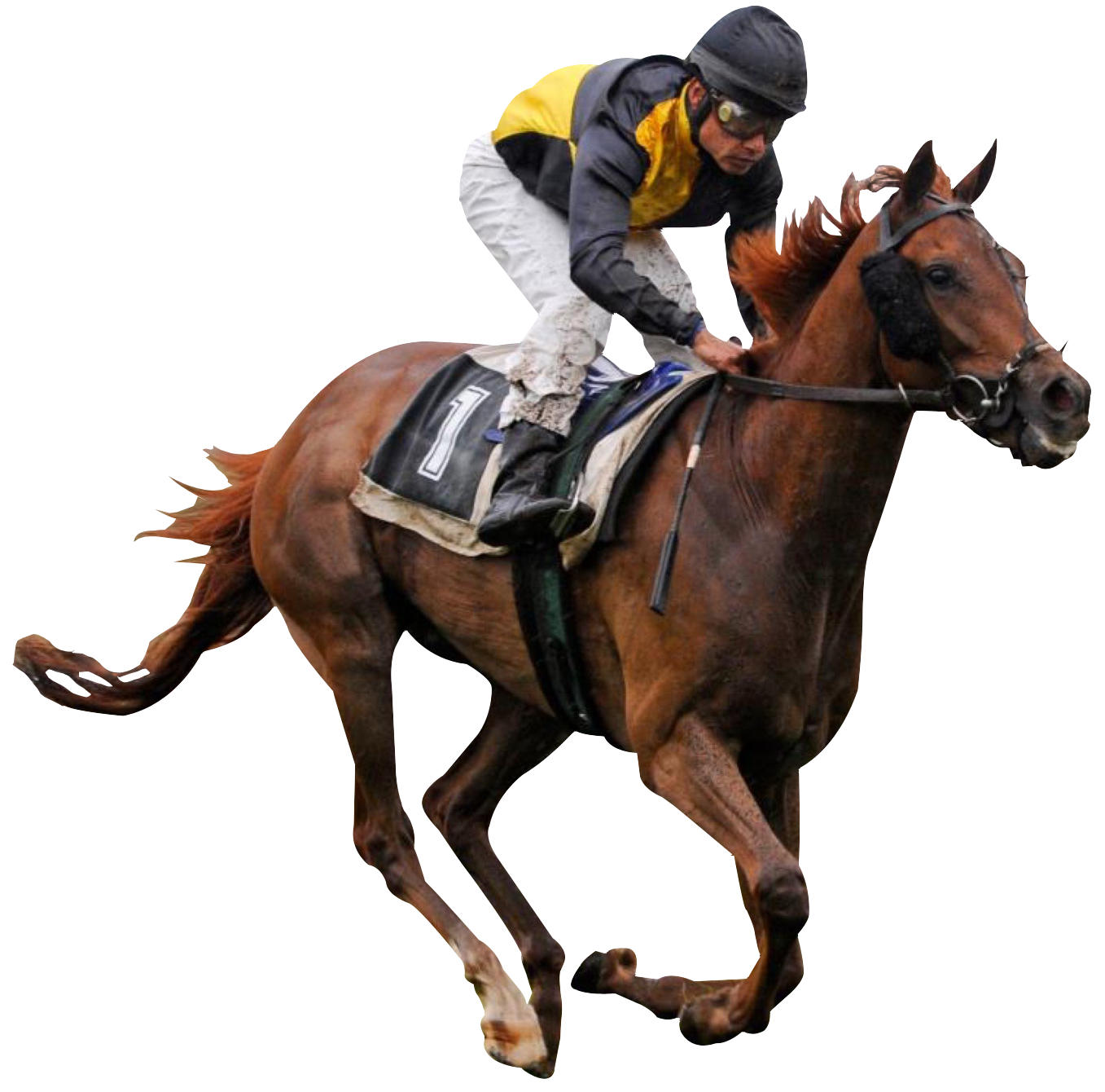 Racehorseand Jockeyin Action PNG Image