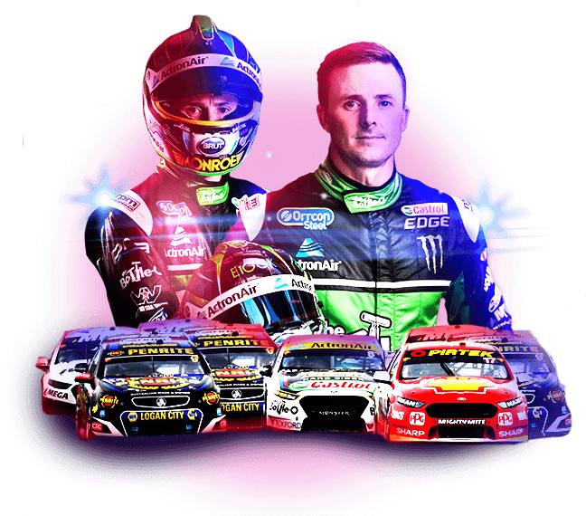 Racing Teamand Their Cars PNG Image