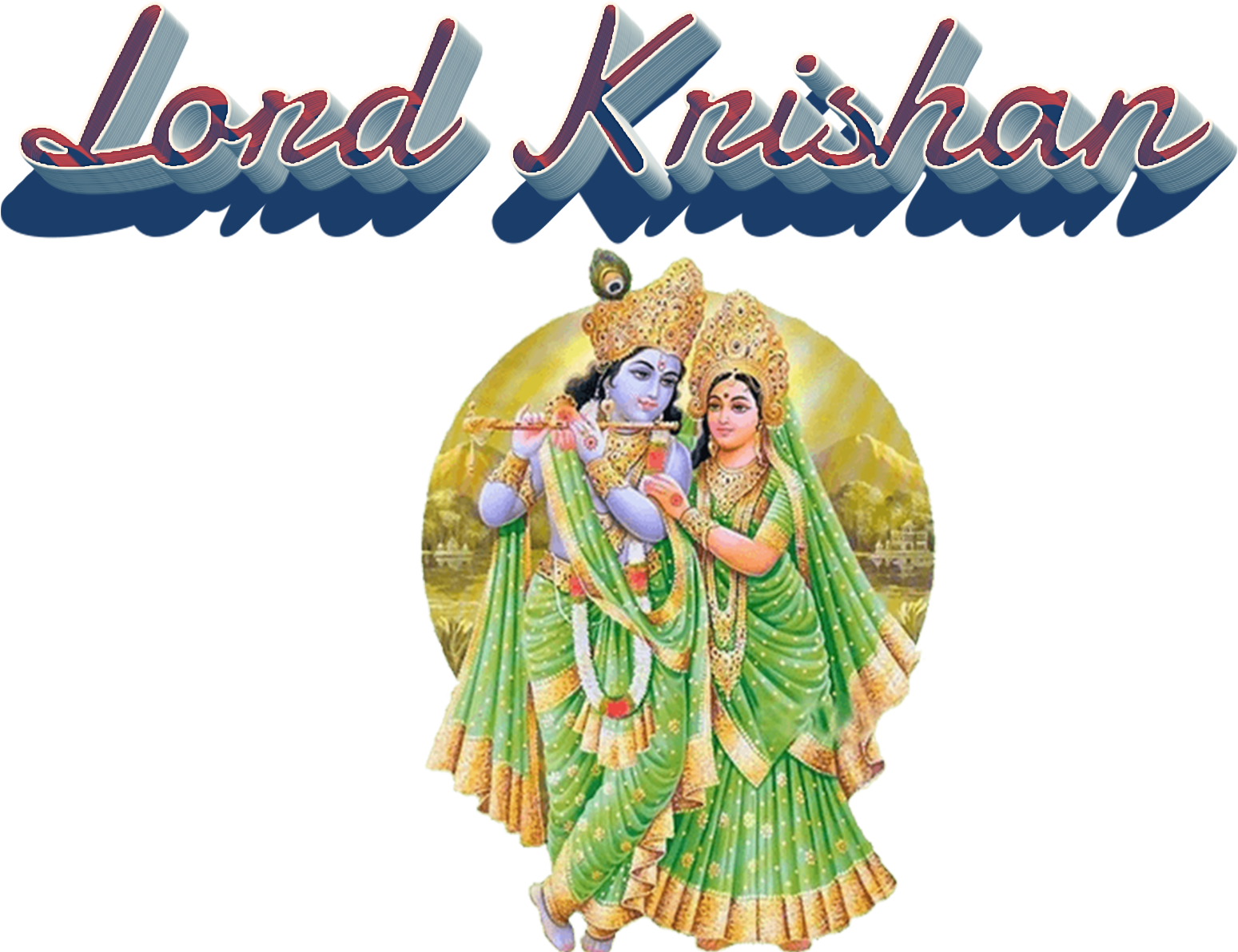 Radha Krishna Eternal Love PNG Image