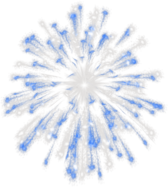 Radiant Blue Firework Display PNG Image