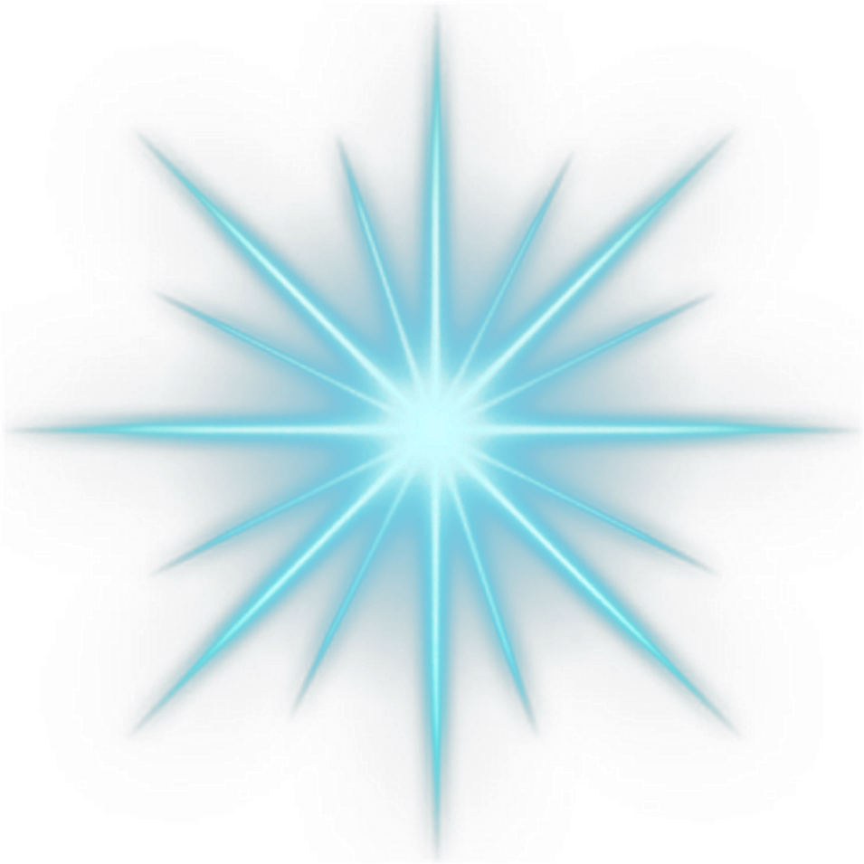 Radiant Blue Starburst PNG Image