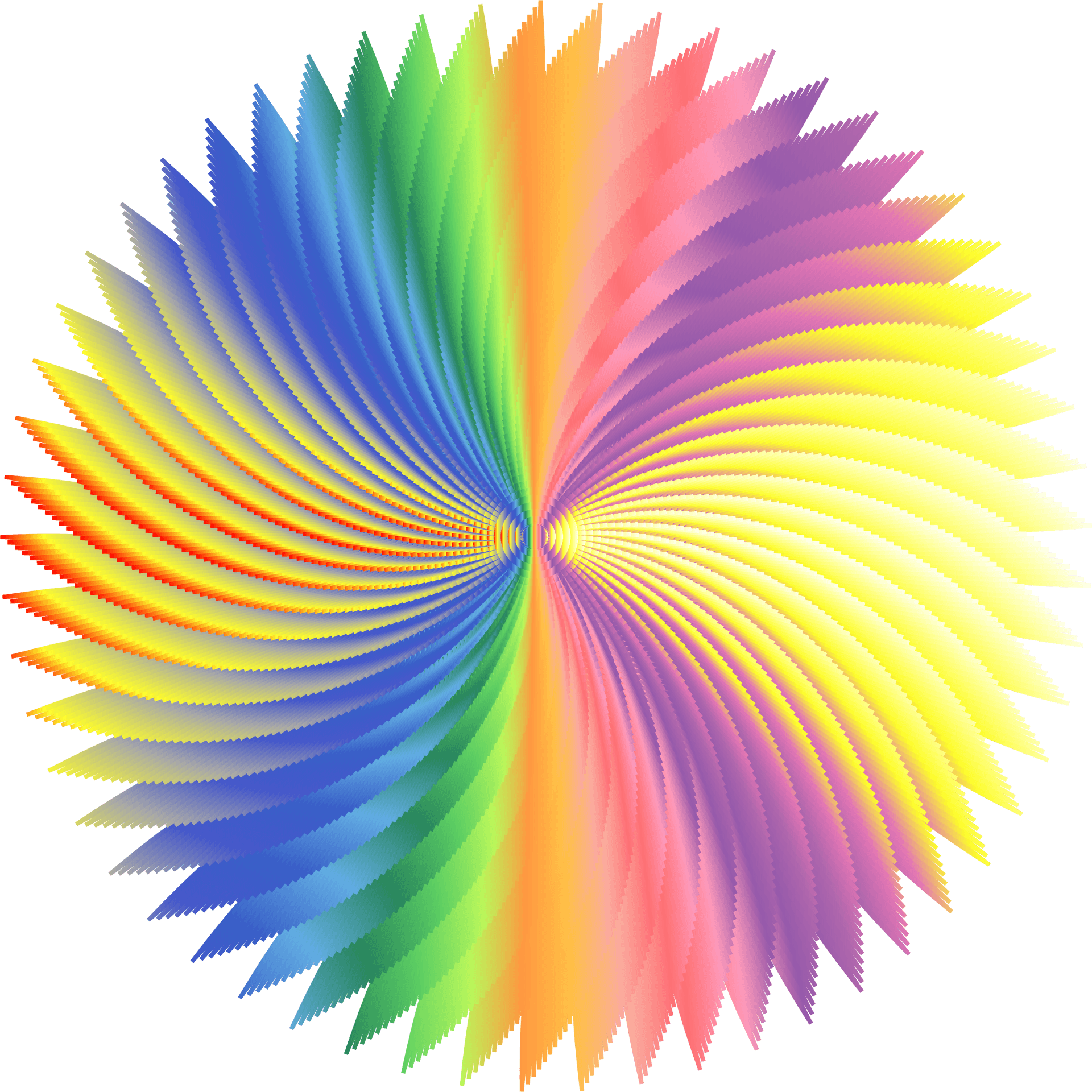 Radiant Color Wheel Abstract PNG Image