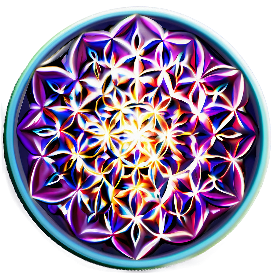 Radiant Flower Of Life Emblem Png Uay43 PNG Image