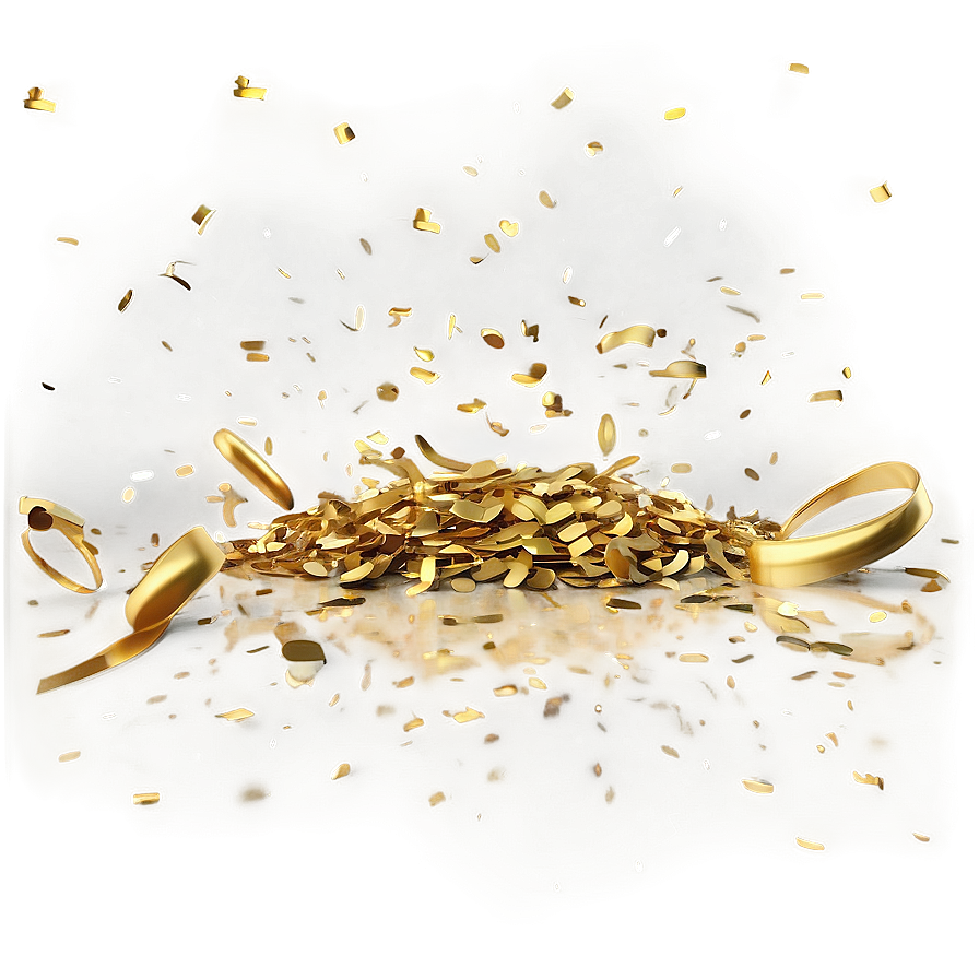 Radiant Gold Confetti Png 31 PNG Image