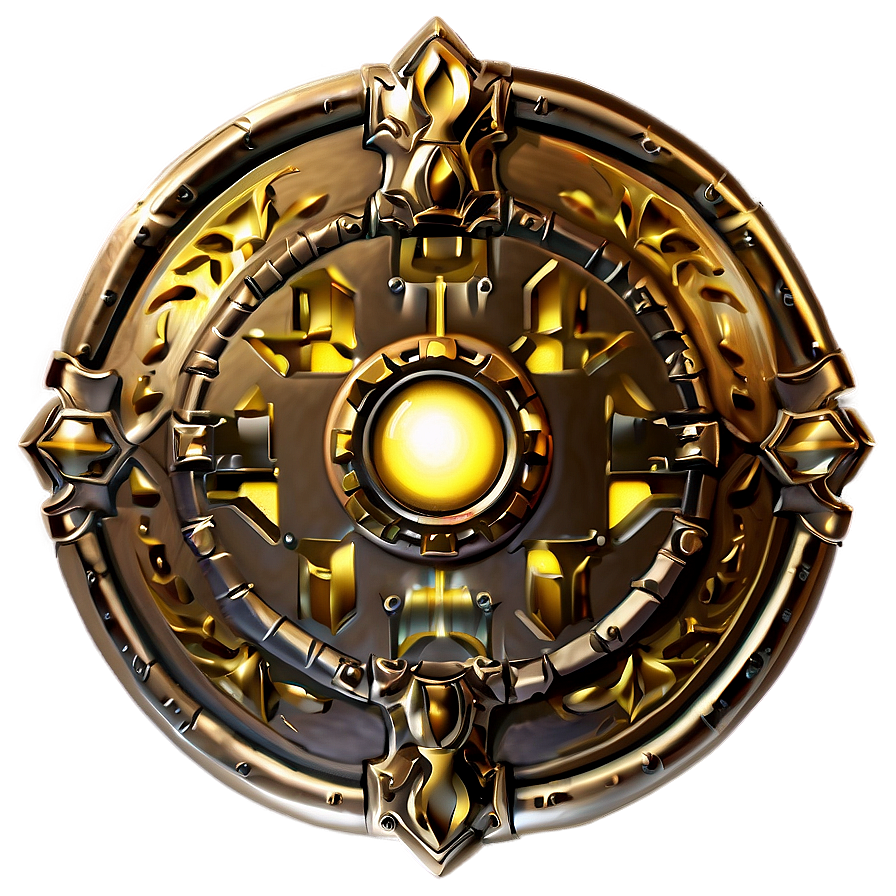 Radiant Gold Shield Png Bct PNG Image