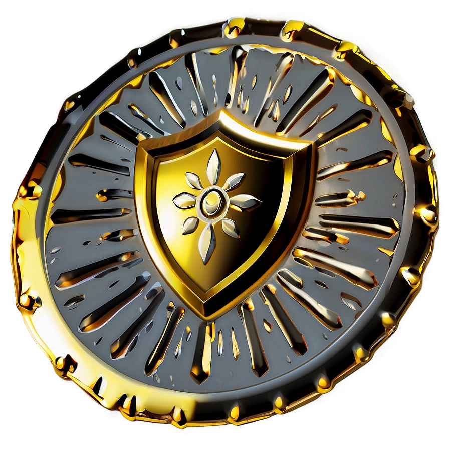 Radiant Gold Shield Png Drv1 PNG Image