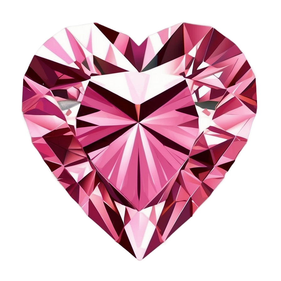 Radiant Pink Heart Diamond Graphic Png Vfl PNG Image