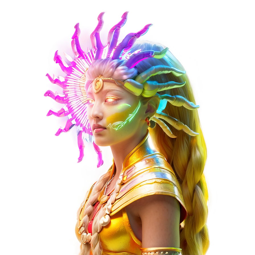 Radiant Sun Goddess Png Sxa PNG Image