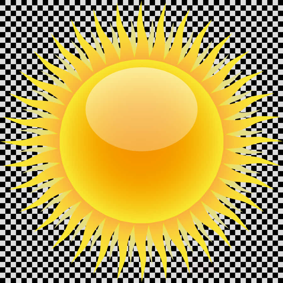 Radiant Sun Graphic Transparent Background PNG Image