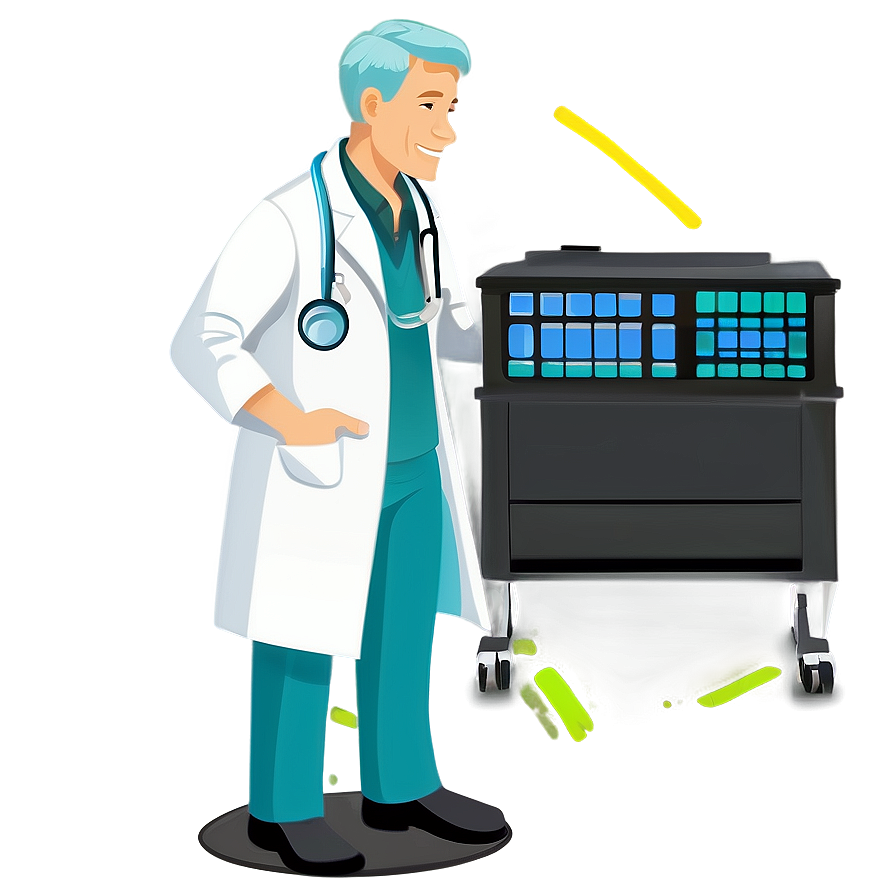 Radiologist Doctor Cartoon Png Vbo PNG Image