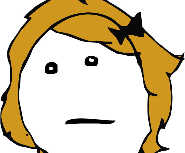 Rage Comic Character Concerned Face PNG Image