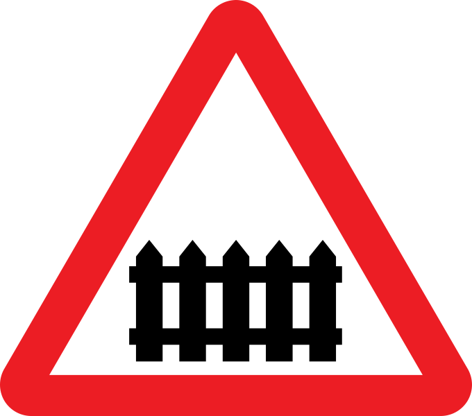 Railroad_ Crossing_ Warning_ Sign PNG Image