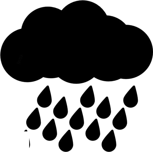 Rain Cloud Icon Silhouette PNG Image