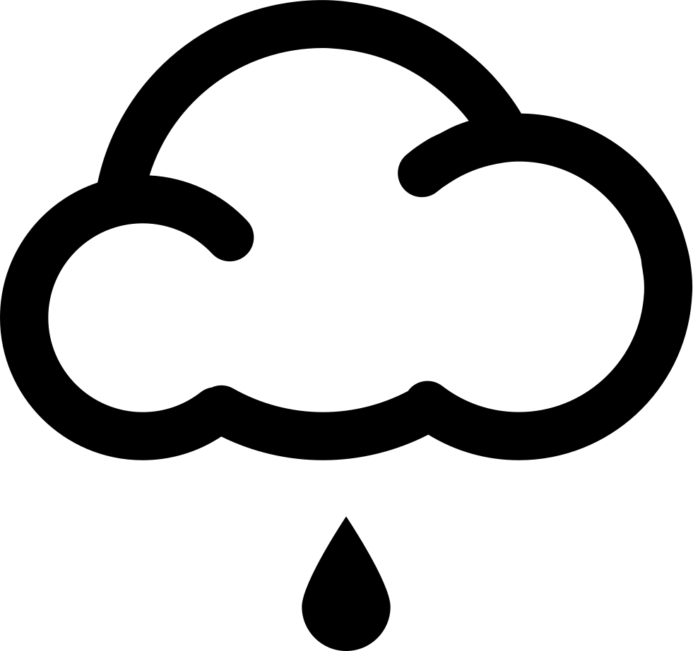 Rain Cloud Icon Simple PNG Image