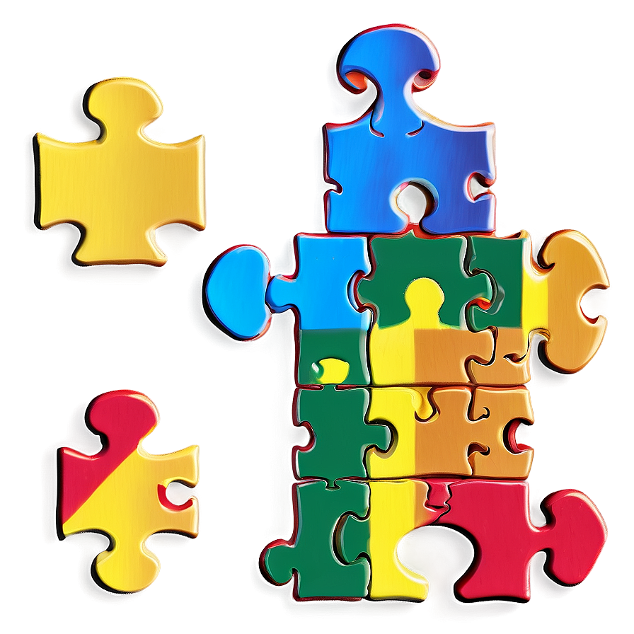 Rainbow Autism Puzzle Graphic Png 06122024 PNG Image