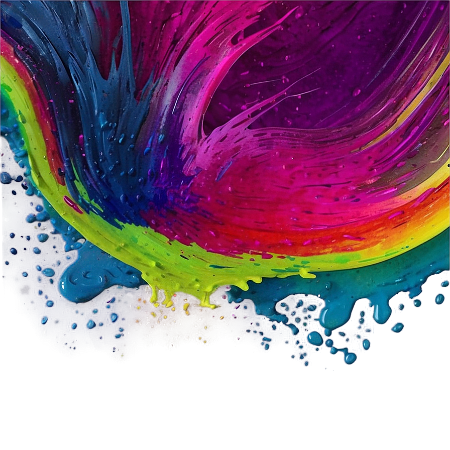 Rainbow Brushstroke Background Png Qax PNG Image