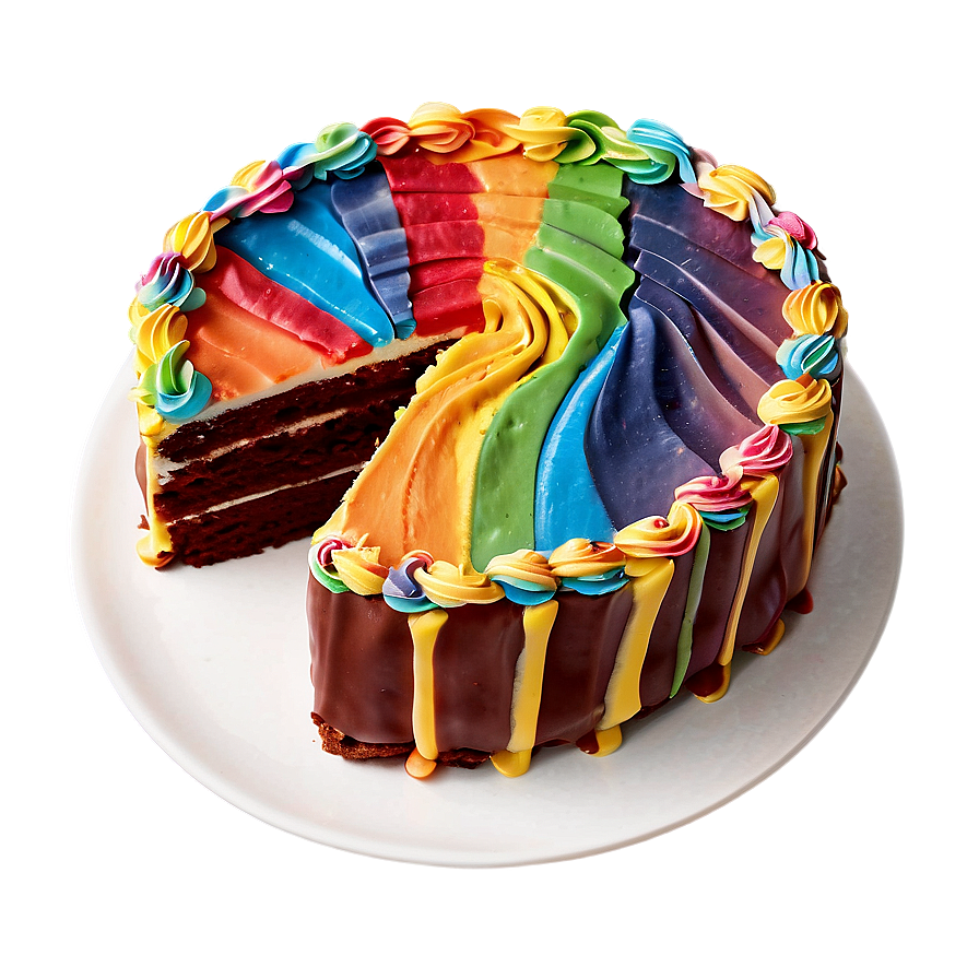 Rainbow Cake Slice Png Nxd PNG Image