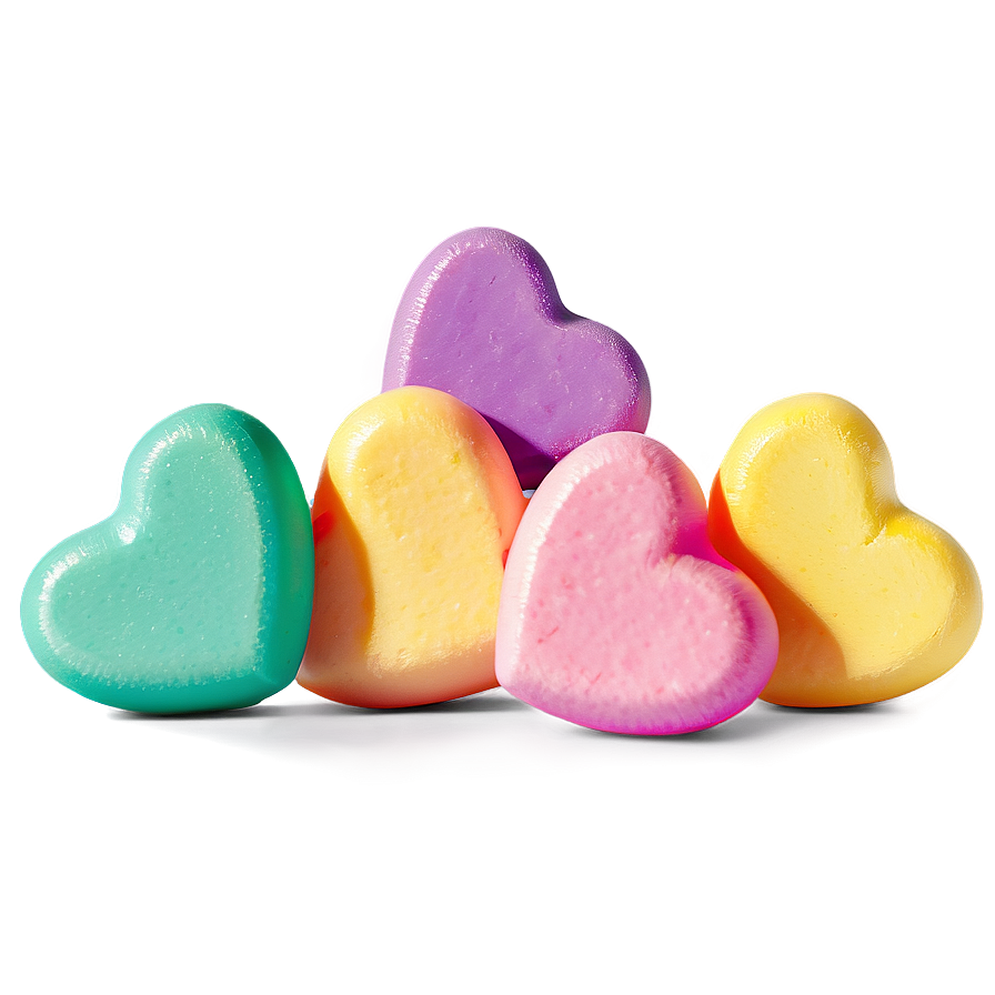 Rainbow Candy Hearts Png Xrw55 PNG Image