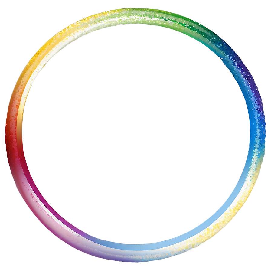 Rainbow Circle Abstract Painting Png Cld86 PNG Image