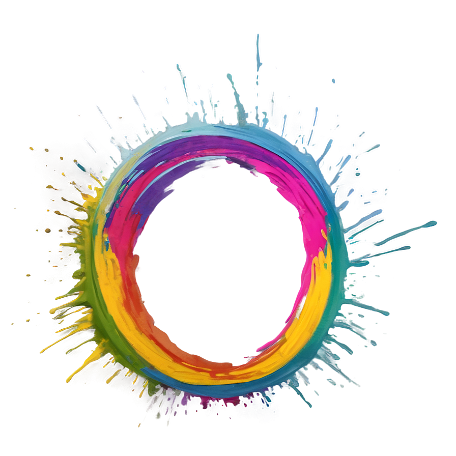 Rainbow Circle Brush Stroke Png Nqd PNG Image