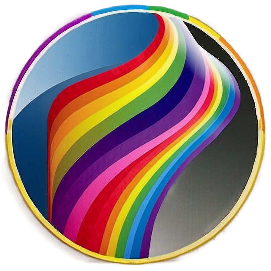 Rainbow Circle Optical Illusion Png Dwj27 PNG Image