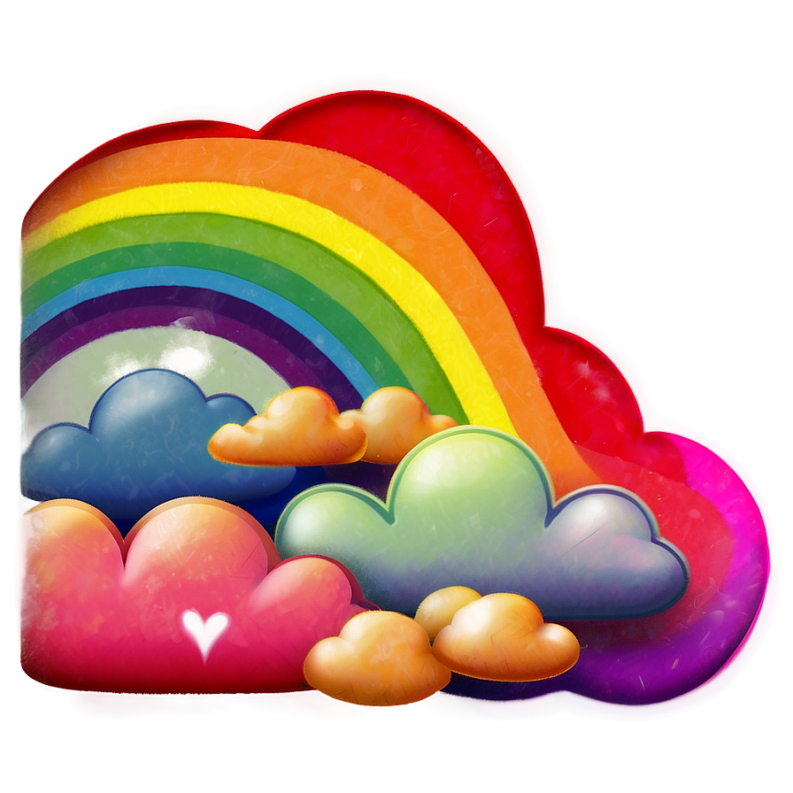 Rainbow Cloud Emoji Png Wqb21 PNG Image