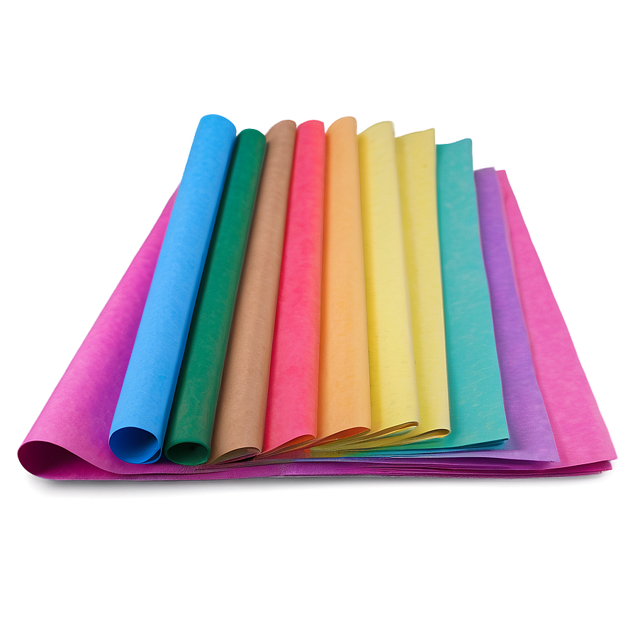 Rainbow Colored Papers Png Dij PNG Image