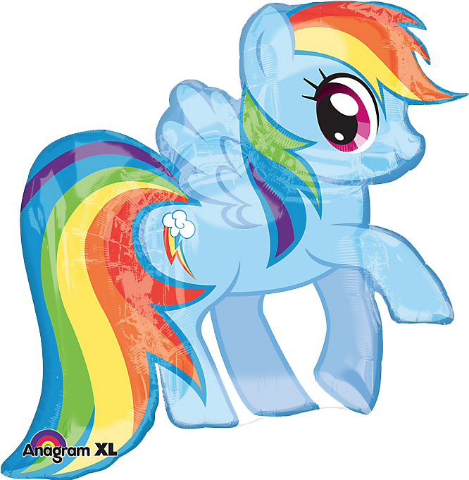 Rainbow Dash Balloon My Little Pony PNG Image