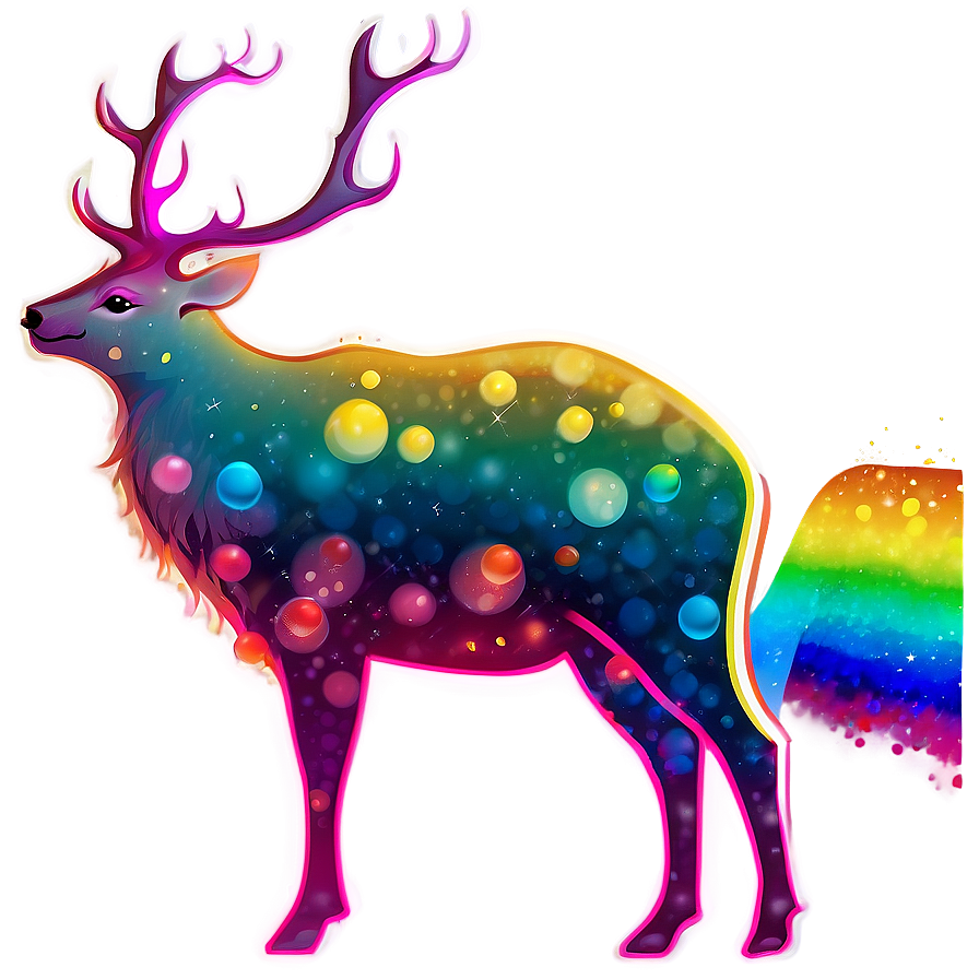 Rainbow Deer Fantasy Png 05062024 PNG Image