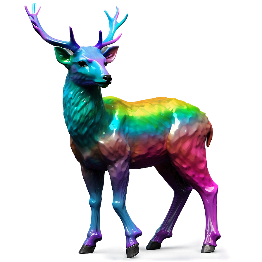 Rainbow Deer Fantasy Png 56 PNG Image