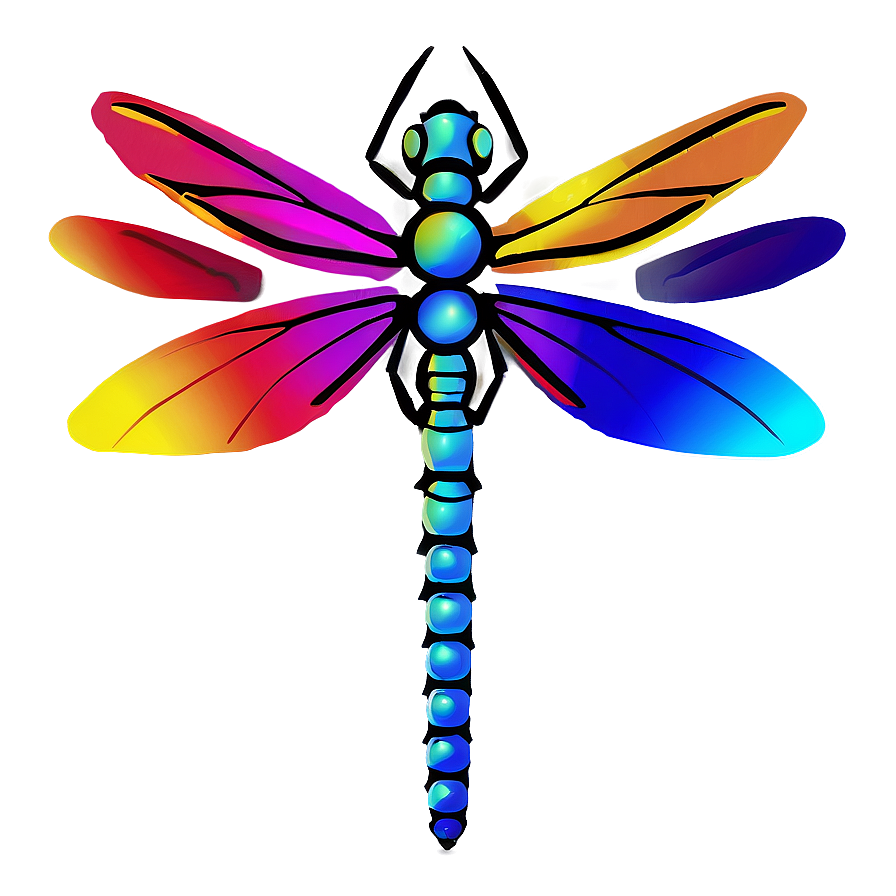 Rainbow Dragonfly Png Akc77 PNG Image