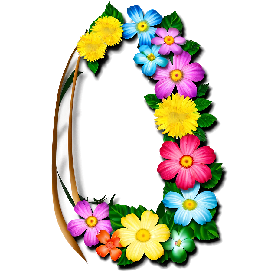 Rainbow Flower Frame Png 05252024 PNG Image