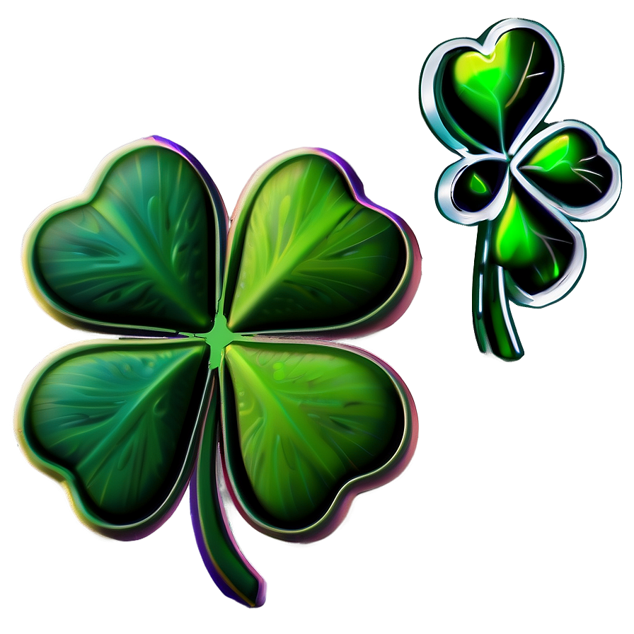 Rainbow Four Leaf Clover Png Bpq PNG Image