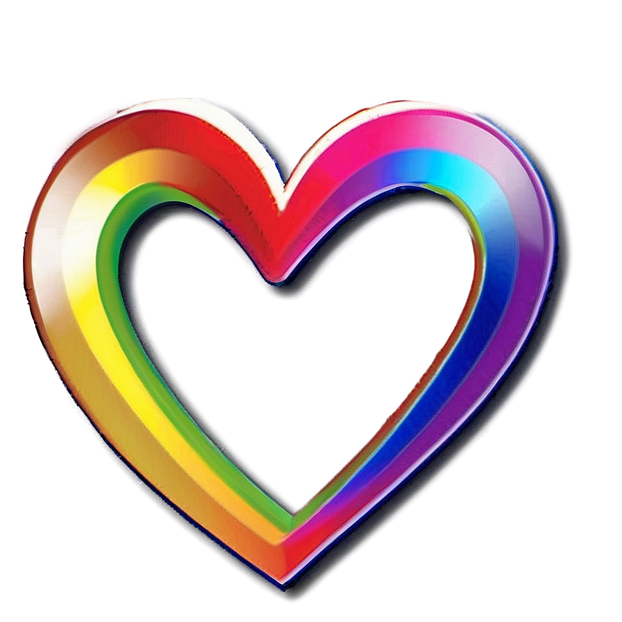 Rainbow Heart Background Png 05252024 PNG Image