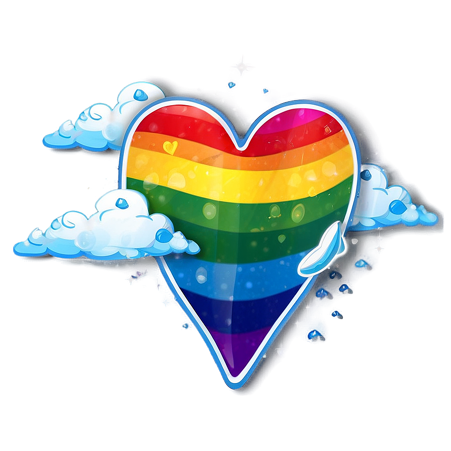 Rainbow Heart Background Png Ilo PNG Image