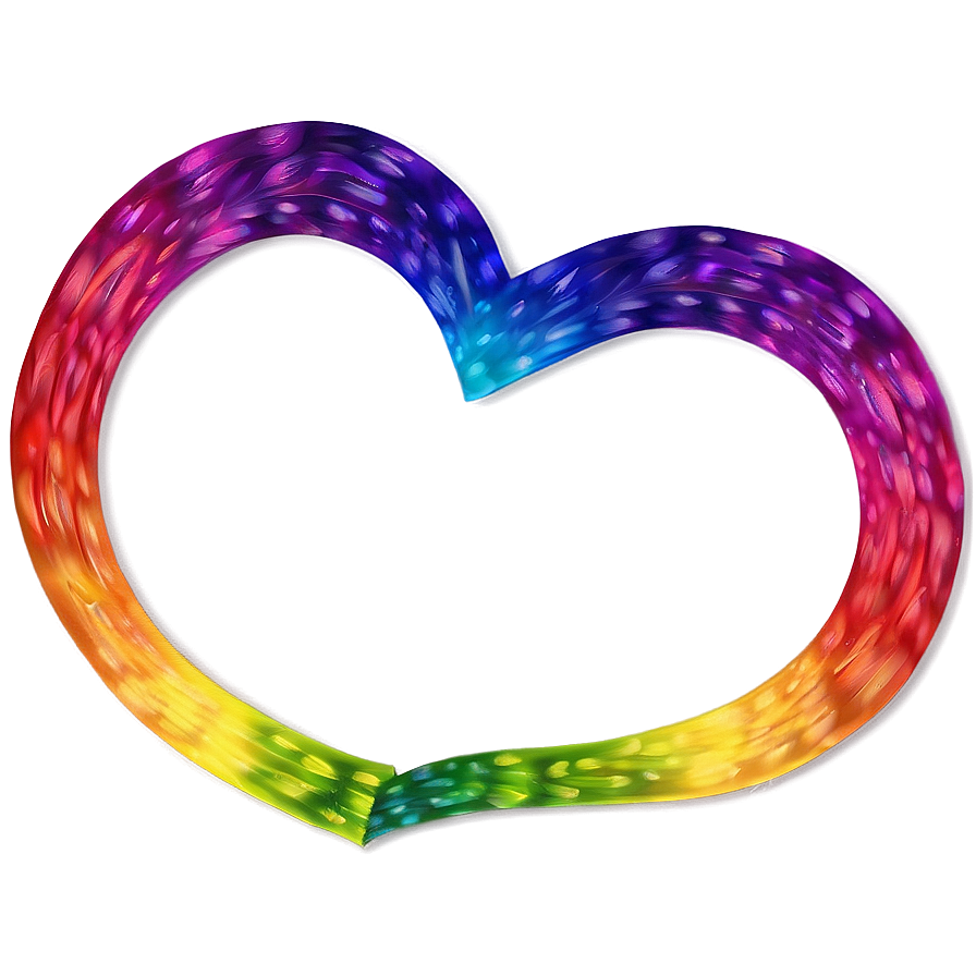 Rainbow Heart Background Png Tgv PNG Image