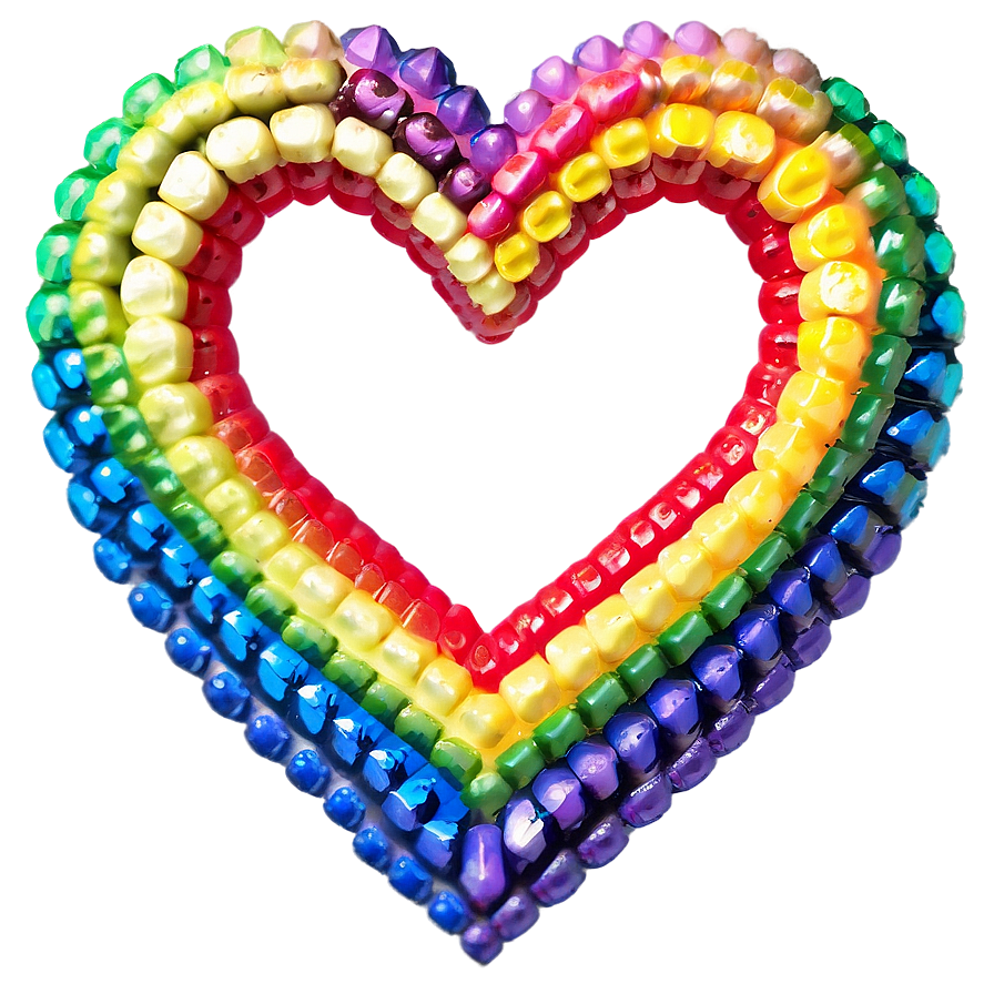 Rainbow Heart In Nature Png Alm53 PNG Image