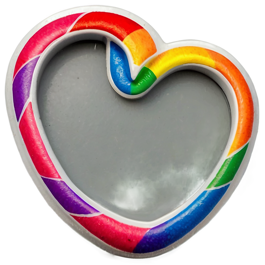 Rainbow Heart Sticker Png 05252024 PNG Image