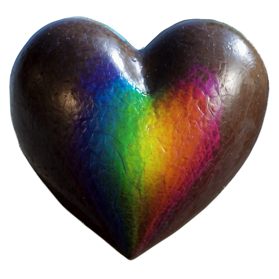 Rainbow Heart Transparent Png Qmy PNG Image