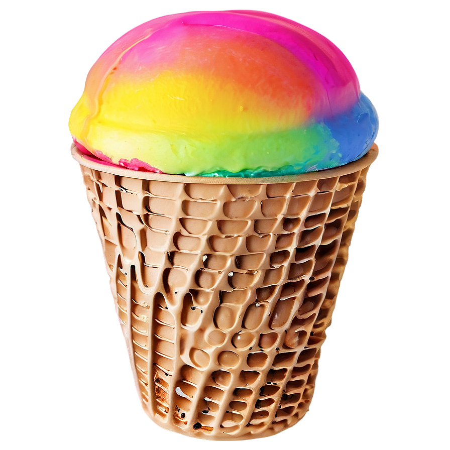 Rainbow Ice Cream Cup Png Yrg PNG Image