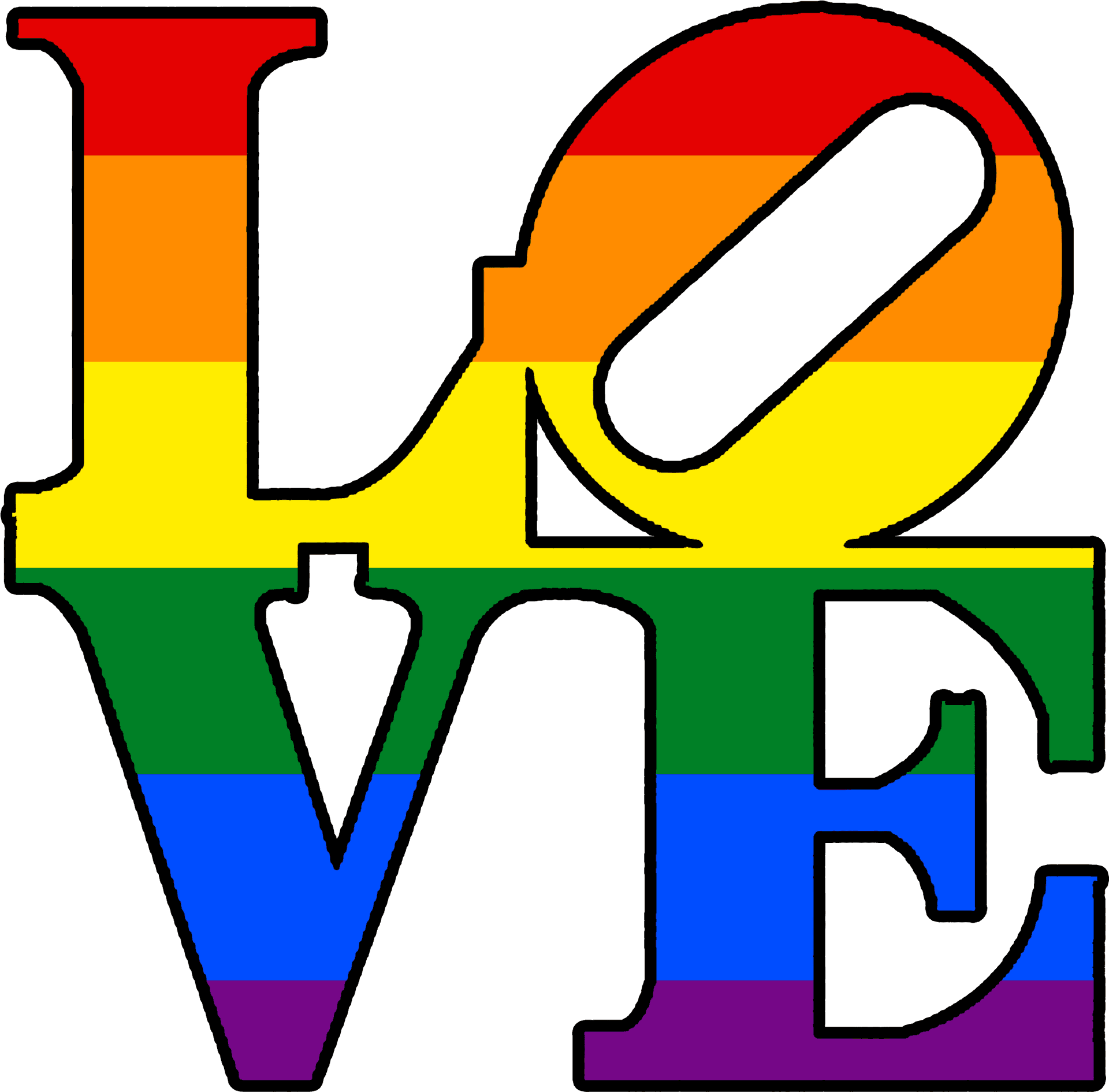 Rainbow Love Graphic PNG Image