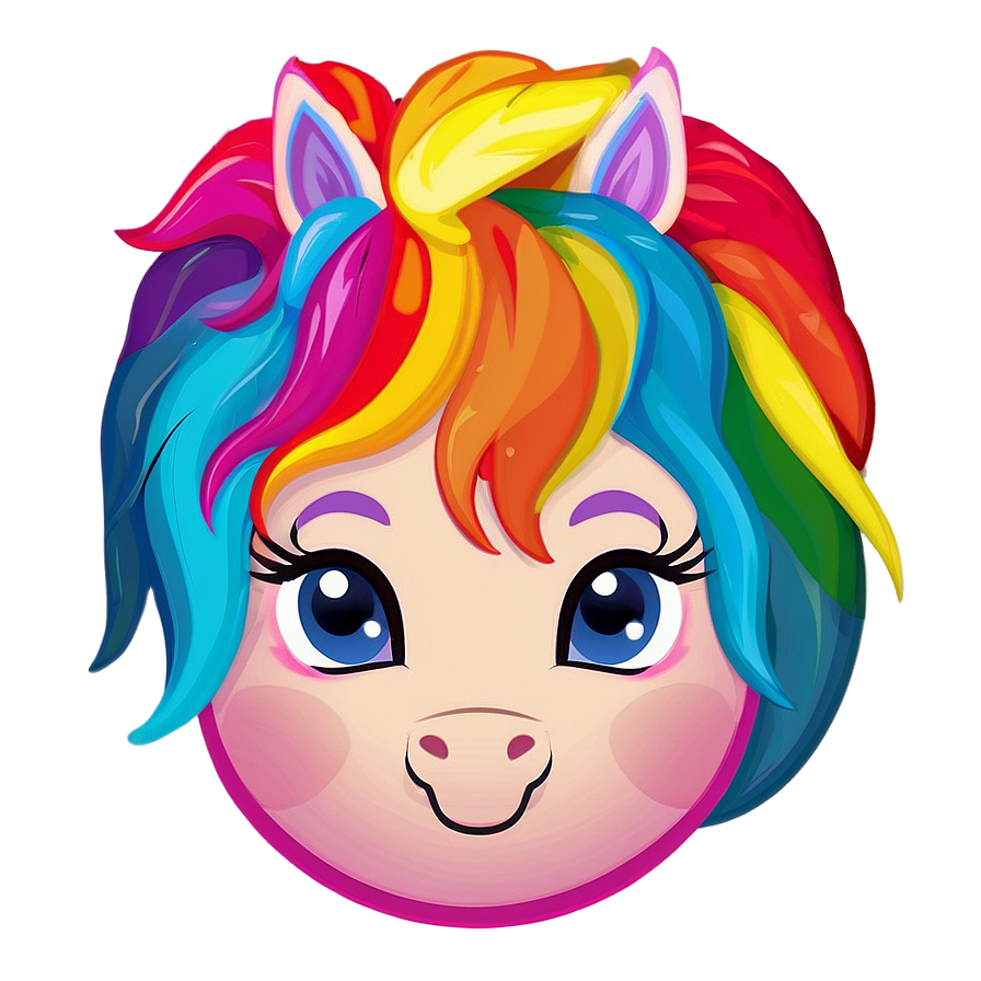 Rainbow Mane Unicorn Clipart Png Vaq PNG Image