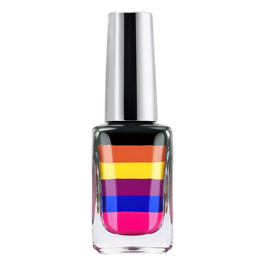 Rainbow Nail Polish Bottle Png Wek7 PNG Image