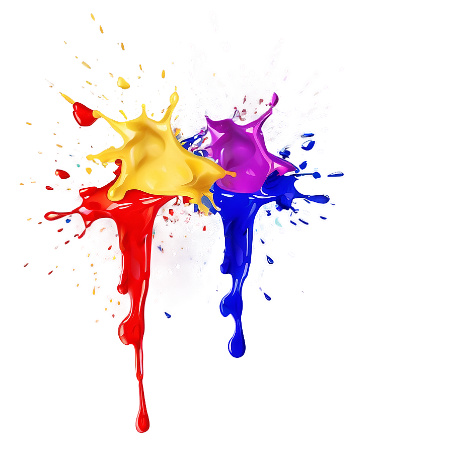 Rainbow Paint Splatter Png Ria PNG Image