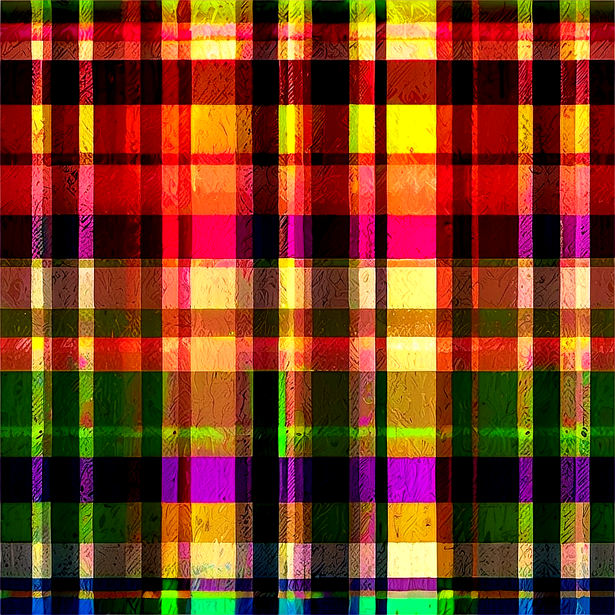 Rainbow Plaid Pattern Png Rof PNG Image