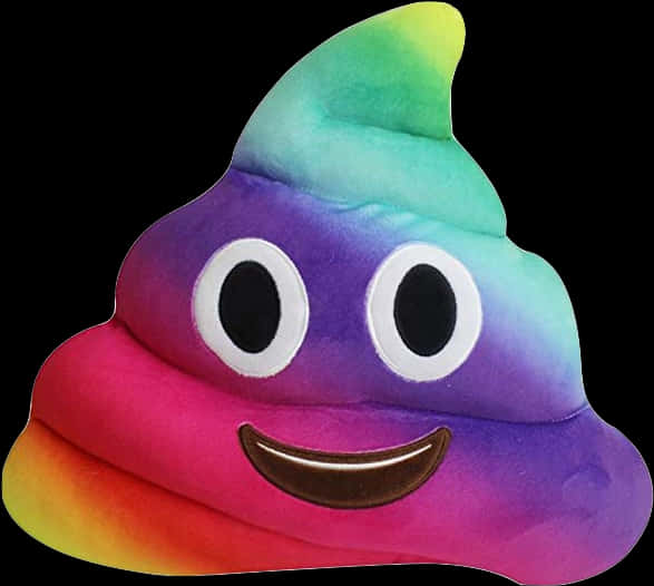 Rainbow Poop Emoji Pillow.jpg PNG Image