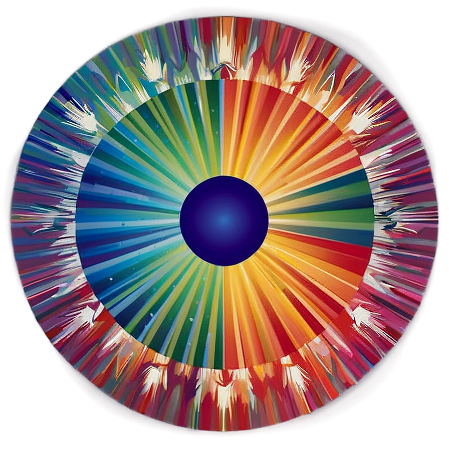 Rainbow Retro Sunburst Png 04292024 PNG Image