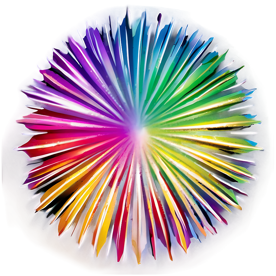 Rainbow Retro Sunburst Png Qar PNG Image