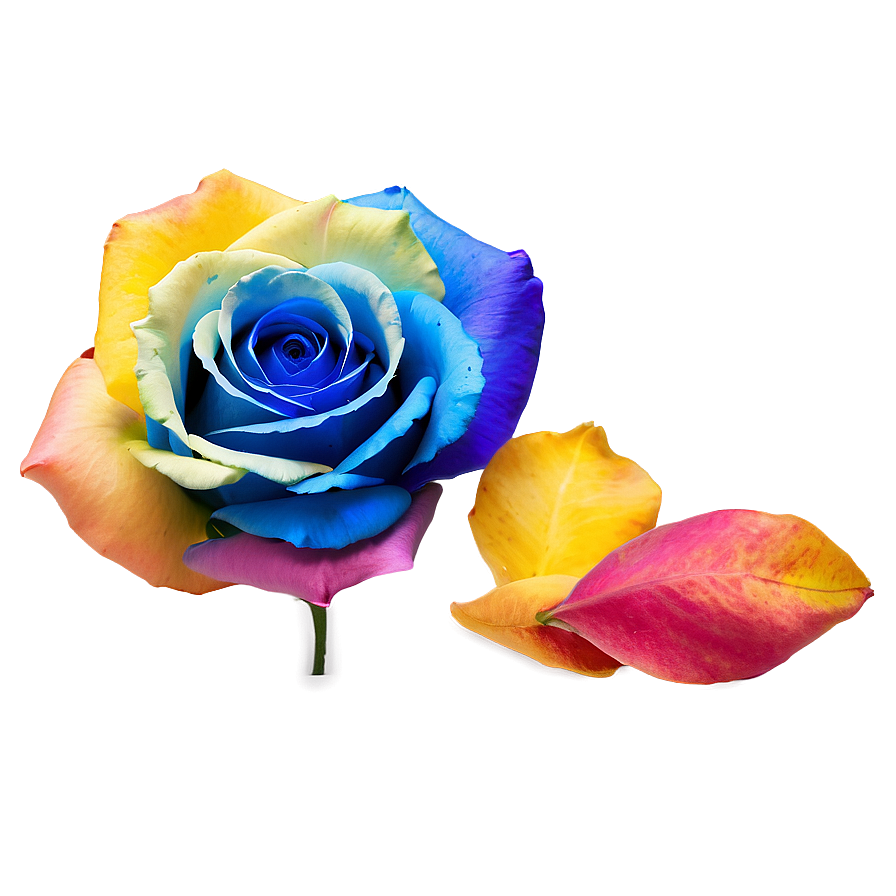 Rainbow Rose Petals Png 58 PNG Image