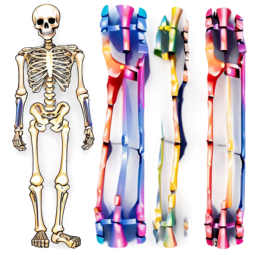 Rainbow Skeleton Png Gon65 PNG Image